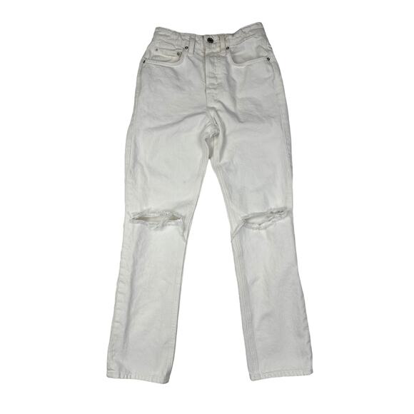 GRLFRND - The Karolina High Rise Straight Jeans in White - Picture 1 of 9